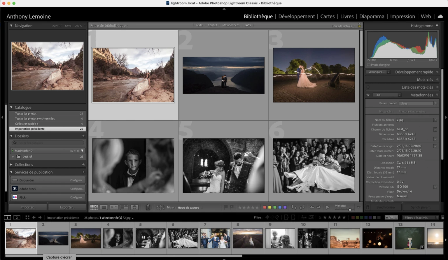 Formation retouche sur Lightroom